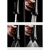 abordables Robinets de cuisine-Robinet de cuisine avec pulvérisateur, laiton noir mat 4 fonctions monocommande design à bouton unique extractible / extractible centerset robinets de cuisine contemporains (avec distributeur de