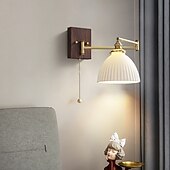economico Luci da parete-applique da parete per interni moderne in stile nordico led swing armcamera da letto applique da parete in rame 220-240v