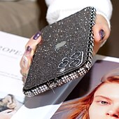 abordables Carcasas iPhone-teléfono Funda Para iPhone 14 13 12 11 Pro Max Mini X XR XS Max 8 7 Plus Funda Trasera Marco Antigolpes para mujer niña Brillo ostentoso brillante Antigolpes TPU Brillante Metal