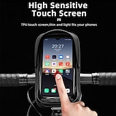 cheap Bike Bags-Bike Phone Mount Bag Bike Front Frame Handlebar Bag Waterproof Bike Phone Holder Case Bicycle Accessories Pouch Sensitive Touch Screen Compatible with iPhone 11 XS Max XR 8 Plus Below 6.5
