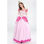 halpa Naisten puvut-Satuteema Prinsessa Peach Cosplay-Asut Loma mekko Makea Elokuva-cosplay for Naisten Aikuisten Naamiaiset Tyttöjen polttarit