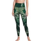ieftine Jambiere și colanți de yoga-Pentru femei Sports Gym Leggings Pantaloni de yoga Talie Înaltă Spandex Verde Gri Mov Jambiere decupate camuflaj Controlul abdomenului Lift Fesier Îmbrăcăminte Îmbrăcăminte Yoga Fitness Gimnastic