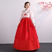 cheap Hanbok-Women&#039;s Dress Hanbok Korean Traditional Masquerade Adults&#039; Top Skirt Party