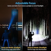 preiswerte Taschenlampen-LED-Taschenlampe ultrahelle Taschenlampe l2 / v6 Campinglicht 5 Schaltmodi wasserdichtes zoombares Fahrradlicht Verwendung 18650 Batterie