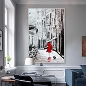 cheap Landscape Paintings-Mintura Handmade City Landscape Oil Painting On Canvas Wall Art Decoration Modern Abstract Picture For Home Decor Rolled Frameless Unstretched Painting