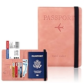 cheap Card Holders &amp; Cases-Rfid Passport Bag Pu Leather Multi-function Can Put Sim Card Id Bag Leather Case Passport Holder