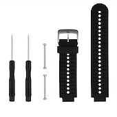 billiga Garmin klockband-Klockarmband för Garmin Forerunner 220/230/235/620/630/735XT Approach S20 / S6 / S5 Silikon Ersättning Rem med borttagningsverktyg Vattentät Andningsfunktion Sportband Armband