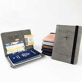 cheap Card Holders &amp; Cases-Rfid Passport Bag Pu Leather Multi-function Can Put Sim Card Id Bag Leather Case Passport Holder
