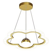 voordelige Kroonluchters-40 cm hanglamp led projector licht romantische bloem design lamp moderne kinderkamer lamp