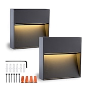 abordables luces de pared al aire libre-5w luz de pared exterior led impermeable ip65 lámpara de pared ac/d12v voltaje de seguridad lámpara de cubierta lámpara de barra lámpara de escalera lámpara de paisaje aluminio fundido a presión 3000k blanco cálido opcional ac85-265v 2 piezas 6 piezas