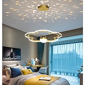 voordelige Kroonluchters-40 cm hanglamp led projector licht romantische bloem design lamp moderne kinderkamer lamp