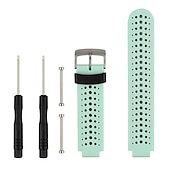 billiga Garmin klockband-Klockarmband för Garmin Forerunner 220/230/235/620/630/735XT Approach S20 / S6 / S5 Silikon Ersättning Rem med borttagningsverktyg Vattentät Andningsfunktion Sportband Armband