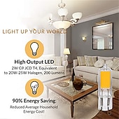 voordelige Ledlampen met twee pinnen-10 stks super heldere g9 led-lamp dimbare 220 v glas lamp constante power licht led-verlichting g4 cob lampen