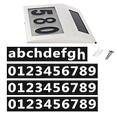 voordelige Wandverlichting buiten-solar huisnummer led adres bord adres plaque roestvrij staal deur nummer licht outdoor waterdichte led huisadres nummer indicator buiten tuin straat decoratie verlichting wandlamp