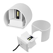 cheap Outdoor Wall Lights-Outdoor Wall Light LED Wall Lamp 12W Double Light Source Waterproof Adjustable Luminous Angle Warm White/White Light Two-color Wall Lamp AC85-265V