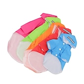 baratos capa de chuva-Cachorros Gatos Capa de Chuva Jaqueta de Chuva Moda Clássico Reflector Prova-de-Água Macio Lavável Confortável Ao ar livre Casual / Diário Roupas para cães for Bichon Frise Pomerânia Animais de