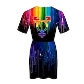 cheap Pride-Dress Rainbow 3D Party Graphic for Women's Adults' 3D Print  for Carnival Pride Parade Pride Month