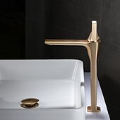 abordables Robinets de lavabo-robinet de lavabo de salle de bain - robinets de bain monotrou classiques électroplaqués