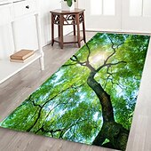 baratos tapetes para sala e quarto-Linda paisagem madeiras tecido de flanela impresso colchão de entrada para casa colchão colchão de banheiro colchão