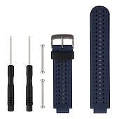 billiga Garmin klockband-Klockarmband för Garmin Forerunner 220/230/235/620/630/735XT Approach S20 / S6 / S5 Silikon Ersättning Rem med borttagningsverktyg Vattentät Andningsfunktion Sportband Armband