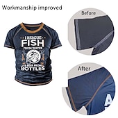 preiswerte Hobby T-Shirts-Herren T-Shirt mit kurzen Ärmeln I Rettungsfische  Bier Lustiges Angeltrink-Lifestyle Grafik-T-Shirt