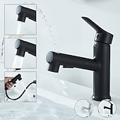 economico Classici-Rubinetto Lavabo Bagno Estraibile / Doccetta Estraibile Finiture Elettrodeposte / Verniciate Rubinetteria Monocomando Monoforo Lavabo Bagno