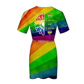 cheap Pride-Dress Rainbow 3D Party Graphic for Women's Adults' 3D Print  for Carnival Pride Parade Pride Month