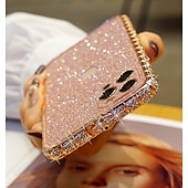 abordables Carcasas iPhone-teléfono Funda Para iPhone 14 13 12 11 Pro Max Mini X XR XS Max 8 7 Plus Funda Trasera Marco Antigolpes para mujer niña Brillo ostentoso brillante Antigolpes TPU Brillante Metal