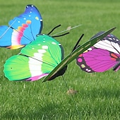 abordables Fleurs artificielles-3 pièces 3d papillon artificiel pour décorations de jardin fausse simulation papillon piquets jardin plante pelouse décor extérieur art ornements