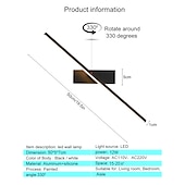 cheap Indoor Wall Lights-1-Light 330 Degree Wall Light LED Angle Adjustable Rotary LED Wall Lamp Modern Household Indoor LED Wall Lamp
