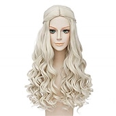 economico Parrucche dei personaggi dei film-cosplay alice nel paese delle meraviglie 2 parrucche specchio della regina bianca parrucche sintetiche parrucche ondulate lunghe parrucche di halloween