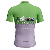 cheap Men's Jerseys-Men's Cycling Jersey Funny Short Sleeve Bike Jersey Top with 3 Rear Pockets Mountain Bike MTB Road Bike Cycling Quick Dry Reflective Strips Back Pocket Moisture Wicking Sports Pink Blue Green