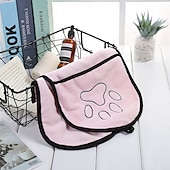 abordables Vêtements &amp; accessoires-Chien Chat Serviette de bain Peignoir sec pour chien Mode Le style mignon Respirable Doux Lavable Confortable Extérieur Intérieur Casual Quotidien Bleu Vêtements pour chiens for Bichon Frisé Caniche
