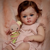 cheap Dolls-24 inch Reborn Baby Doll Finished Reborn Toddler Girl Doll Tutti Hand Paint Doll High Quality 3D skin multiple Layers Painting Visible Veins for Christmas Gifts