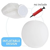 cheap Underwater Lights-LED Glowing Beach Ball Light 60CM RGB Remote Control 16 Colors Waterproof Inflatable Floating Pool Light Yard Lawn Party Lamp