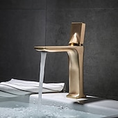 abordables Robinets de lavabo-robinet de lavabo de salle de bain - robinets de bain monotrou classiques électroplaqués