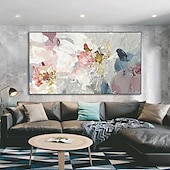 voordelige Schilderijen van bloemen/planten-handgemaakte handgeschilderde olieverf muur kunst morandi kleur abstract schilderij woondecoratie decor gerold canvas geen frame niet uitgerekt