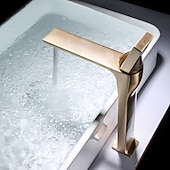 abordables Robinets de lavabo-robinet de lavabo de salle de bain - robinets de bain monotrou classiques électroplaqués