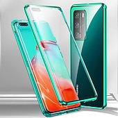 preiswerte Andere Handyhülle-doppelseitige glasmagnethülle für huawei p50 p40 p30 lite pro klar 360 schutz handyhülle metallmagnet-adsorptionsschutzhülle für huawei mate 40 30 20 pro