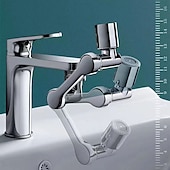 cheap Faucet Sprayer-Alloy Faucet Extender Head Replacement Mechanical Arm 1080° 2 Mode Sprayer Nozzle Attachment, Water Aerator Bubbler for Bathroom Kitchen, Universal Tap Extend Spray Filter Spout Adapter Accessories