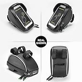 cheap Bike Bags-Bike Phone Mount Bag Bike Front Frame Handlebar Bag Waterproof Bike Phone Holder Case Bicycle Accessories Pouch Sensitive Touch Screen Compatible with iPhone 11 XS Max XR 8 Plus Below 6.5