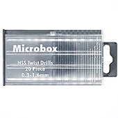 お買い得  ドリルビットセット-20本/セット0.3mm-1.6mmミニ高速度鋼ツイストドリルビットセットマイクロhssドリルビットセットケース付き
