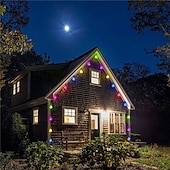 olcso LED szalagfények-G40 Globe Patio String Lights Kültéri 7,62m/25FT 25 Átlátszó Többszínű G40 Izzókkal Függőleges Belső és Külső String Lámpák a Hátsó Kert Bistro Piac Kerti Parti Dekorációhoz Fekete Dróton