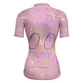 cheap Women's Jerseys-Women's Cycling Jersey Graffiti Short Sleeve Bike Jersey Top with 3 Rear Pockets Mountain Bike MTB Road Bike Cycling Quick Dry Reflective Strips Back Pocket Moisture Wicking Sports Pink Purple Green