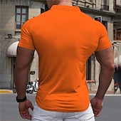 abordables Polo géométrique pour homme-Homme Rayé Polos à zip Chemise de golf Manche Courte Polos Chemises à Col Vêtement décontracté de travaile Vêtements de travail Tenue formelle Vêtements de festival Impression 3D Polo à fermeture