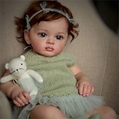 preiswerte Puppen-24-Zoll-Reborn-Baby-Puppe Reborn-Puppe Tutti Kleinkind Mädchen mit Genesis-Farbe hochwertige 3D-Haut mehrere Schichten Malerei sichtbare Ader