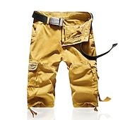 preiswerte Klassiker-Herren Taktische Shorts Cargo-Shorts Shorts mit Camouflage-Muster Sommershorts Einfarbig Tarnung Ripstop Atmungsaktiv Sport &amp; Outdoor Militär Schwarz Armeegrün
