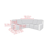 abordables Fauteuils inclinables, à oreilles-Housses de canapé inclinables en forme de L, housses de canapé d&#039;angle bordeaux en velours extensible pour canapé inclinable, lavables et douces (housse de dossier 4 pièces)&amp;amp;housse de siège, 1