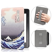 economico Custodie e cover per Kindle-Tavoletta Custodie cover Per Amazon Kindle Paperwhite 6,8&#039;&#039; 11° Kindle 6&quot;(10th Gen-2019) Manico Sveglia / Spegnimento automatico intelligente Resistente agli urti Pop art Simil-legno Fantasia