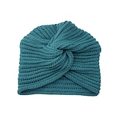 tanie Kapelusze-muslim inner hijab caps bohemia turban cross wrap head indian hat knitting hijab bonnet turbante cap for women wear